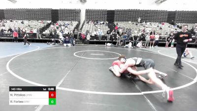 140-H lbs Consi Of 16 #1 - Niko Pittakas, Upper Dublin vs Roman Forbes, Spring-Ford