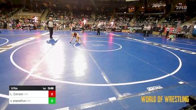 57 lbs Round Of 16 - Lila Carson, Lakeland Predators Of Antioch vs Viana Popadiuc, 505 WC