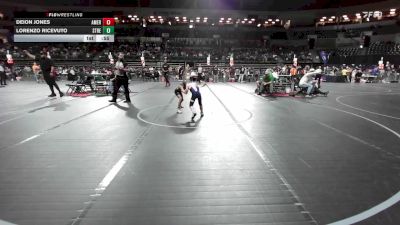 49 lbs Quarterfinal - Deion Jones, American MMAW vs Lorenzo Ricevuto, Streaks Wrestling Club