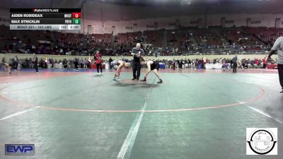 161 lbs Semifinal - Aiden Robideax, Mustang Middle School vs Max Stricklin, Pryor Tigers Wrestling