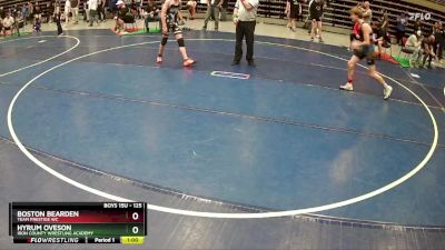 125 lbs Cons. Round 3 - Boston Bearden, Team Prestige WC vs Hyrum Oveson, Iron County Wrestling Academy