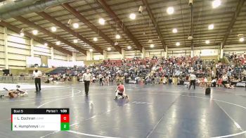 75 lbs Champ. Round 1 - Lawson Cochran, Uintah Jr High Wrestling vs Kempson Humphreys, Cedar Jr. Wrestling