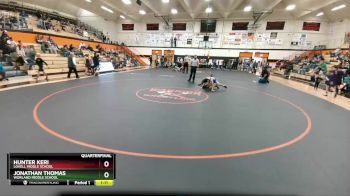 126 lbs Quarterfinal - Hunter Keri, Lovell Middle School vs Jonathan Thomas, Worland Middle School
