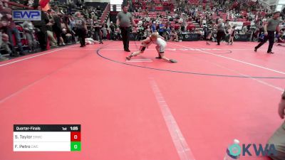 61 lbs Quarterfinal - Shyann Taylor, El Reno Wrestling Club vs Frank Petro, Cowboy Wrestling Club