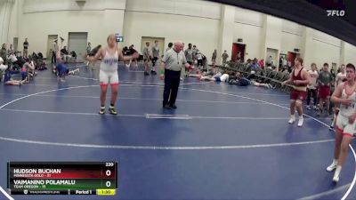 220 lbs Round 5 (6 Team) - Hudson Buchan, Minnesota Gold vs Vaimanino Polamalu, Team Oregon