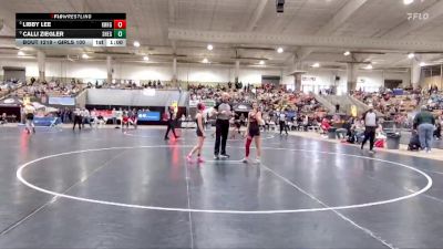 Girls 100 lbs Cons. Round 2 - Calli Ziegler, Shelbyville Central High School vs Libby Lee, Knoxville Halls High School