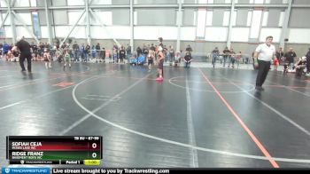 87-99 lbs Round 1 - Sofiah Ceja, Moses Lake WC vs Ridge Franz, Basement Boys WC