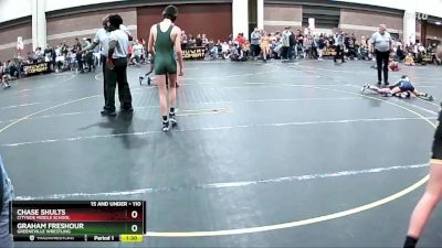 110 lbs Round 2 - Chase Shults, Cityside Middle School vs Graham Freshour, Greeneville Wrestling
