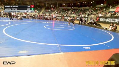 105 lbs Consi Of 8 #2 - Braxton Bagby, Moen Wrestling Academy vs Maxuim Tuttle, Central Kansas Young Lions