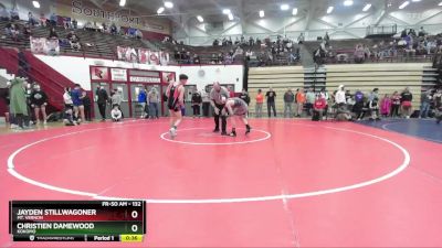 132 lbs Cons. Round 6 - Jayden Stillwagoner, Mt. Vernon vs Christien Damewood, Kokomo