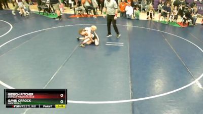 61 lbs Cons. Round 3 - Gavin Orrock, Hook`em W.C. vs Gideon Pitcher, Charger Wrestling Club