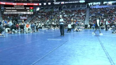 3A-113 lbs Champ. Round 1 - Isaiah Greer, Sioux City East vs George-Grant Mavromatis, Valley, West Des Moines