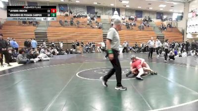 150 lbs 7th Place Match - Eduardo De Posada Campos, Green Valley vs Ayers Reich, Cathedral Catholic