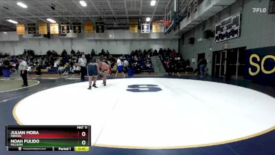 285 lbs Cons. Round 2 - Julian Mora, Merced vs Noah Pulido, Millikan