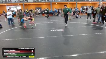 70/75 Round 3 - Vivian Barnett, Tomahawk Youth Wrestling vs Blye Cockrell, Ninety Six Wrestling