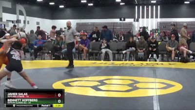 75 lbs Round 1 (8 Team) - Javier Salas, Outlaws Xtreme vs Bennett Hoffberg, Gotcha Illinois (IL)