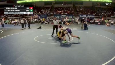 D 1 175 lbs Cons. Round 3 - Oren Russell, Denham Springs vs Clifton McKinney, Walker