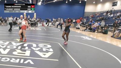 138 lbs Cons. Semi - Naima Rodriguez, Fauquier vs Journey Greene, Oscar Smith