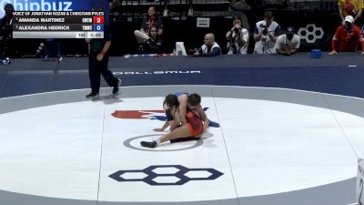57 kg 1st Place Match - Amanda Martinez, Cardinal WC / Titan Mercury Wrestling Club vs Alexandra Hedrick, Titan Mercury Wrestling Club (TMWC)