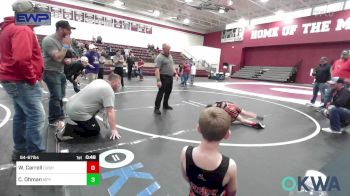 64-67 lbs Consolation - Woodrow Carroll, Cushing Tigers vs Charles Ohman, Mannford Pirate Youth Wrestling