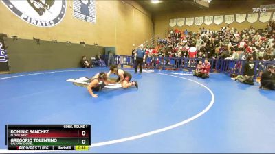 157 lbs Cons. Round 1 - Gregorio Tolentino, Calvary Chapel vs Dominic Sanchez, Clovis West