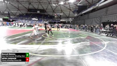96 lbs Cons. Sub-quarters - Bennett Matiska, Deer Park Ironman Wrestling Club vs Adrian Castaneda, Victory Wrestling-Central WA