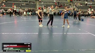 105 lbs Cons. Round 4 - Xavier Luna, Ironhawk Wrestling Academy IA vs Brooks Dolmage, WRATH