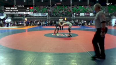 6A 215 lbs Semifinal - Broc Righter, Gardendale Hs vs Weston Tossie, Mortimer Jordan HS