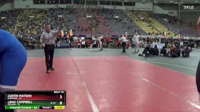 285 lbs Finals (8 Team) - Justin Matson, Dubuque vs Leno Campbell, Millikin