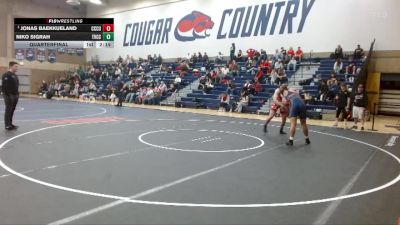 197 lbs Quarterfinal - Jonas Baekkueland, Clackamas Unattached vs Niko Sigrah, Treasure Valley CC