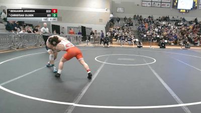 125 lbs Quarterfinal - Christian Olsen, Augustana (sd) vs Benjamin Aranda, St. Cloud State