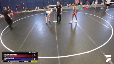 120 lbs Cons. Round 2 - Dekai Brown, MN vs Luke Cline, MO