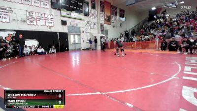 100 lbs Champ. Round 2 - Mia Martinez, Eleanor Roosevelt vs Suheily Chavez, Citrus Valley