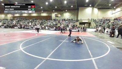 40 lbs Consi Of 8 #1 - Brody Middleton, Greenwave Youth WC vs Wild Tripp, Gold Rush Wrestling