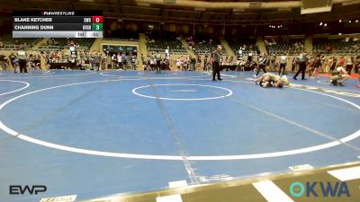 140 lbs Consi Of 4 - Blake Ketcher, Salina Wrestling Club vs Channing Dunn, Kingfisher YellowJackets