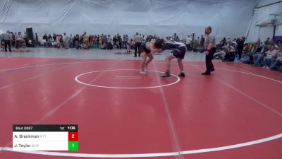 220 lbs Quarterfinal - Alexander Brackman, Pittsburgh vs James Taylor, Shirleysburg