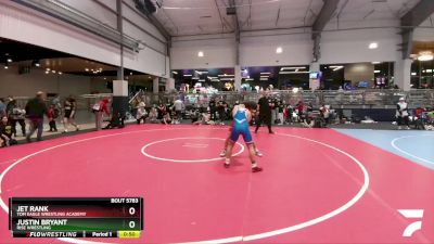 157 lbs Cons. Semi - Jet Rank, Tom Eagle Wrestling Academy vs Justin Bryant, Rise Wrestling