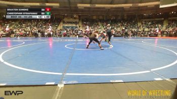 100 lbs Semifinal - Braxten Sombke, Sniper Wrestling Academy vs Chrstopher Stsiapanau, Roundtree Wrestling Academy