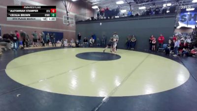 73 lbs 5th Place Match - Aleyannah Stamper, Small Town Grims vs Cecilia Brown, Grangeville Youth Wrestling Club