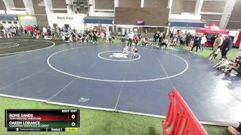 45 lbs Cons. Round 2 - Rome Sands, Team Prestige Wrestling vs Oaken Lorance, Sanderson Wrestling Academy