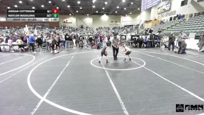 65 lbs Consi Of 8 #1 - Jordan Cottengim, No Team vs Waylon Madalena, Battle Mountain WC