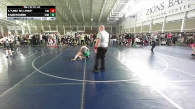 100 lbs Cons. Round 2 - Archer Mccauley, Delta Wrestling Club vs Sean Rogers, 4A Payson UT