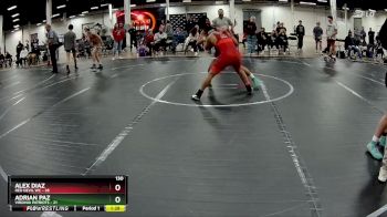 130 lbs Round 1 (4 Team) - Alex Diaz, Red Devil WC vs Adrian Paz, Virginia Patriots