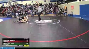 132 lbs Quarterfinal - Matthew Gray, Goldendale vs Waylon Thomas, Tonasket