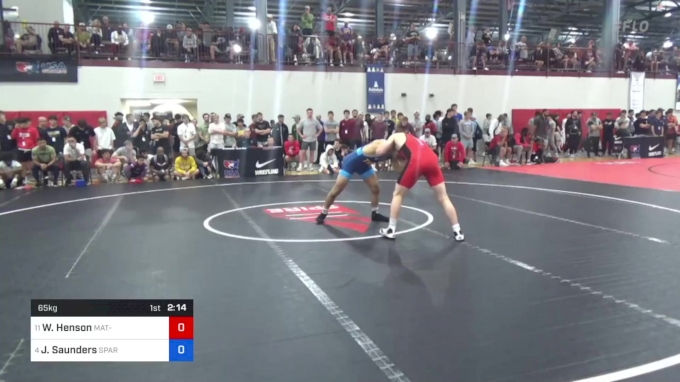 65 kg Rr Rnd 2 - Wyatt Henson, Mat-Town WC vs Joshua Saunders, Spartan ...