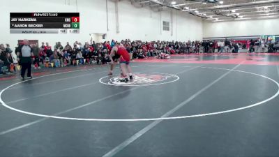 215 lbs Champ. Round 1 - Jay Harkema, Kerkhoven-Murdock-Sunburg vs Aaron Becker, Martin County Red Bulls