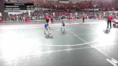 55 lbs Cons. Round 5 - Braylee Wolfe, Askren Wrestling Academy vs Paisley Kennedy, Blair Taylor Youth Wrestling