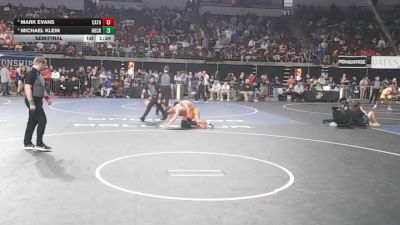 D 1 138 lbs Semifinal - Michael Klein, Holy Cross vs Mark Evans, Catholic - B.R.