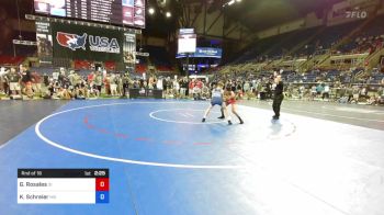 100 lbs Rnd Of 16 - Gabriel Rosales, Idaho vs Kaison Schreier, Missouri