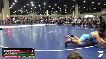 215 lbs Placement Matches (32 Team) - Jonas Watkins, Team Chattanooga vs Clifford Wilford, MF Army